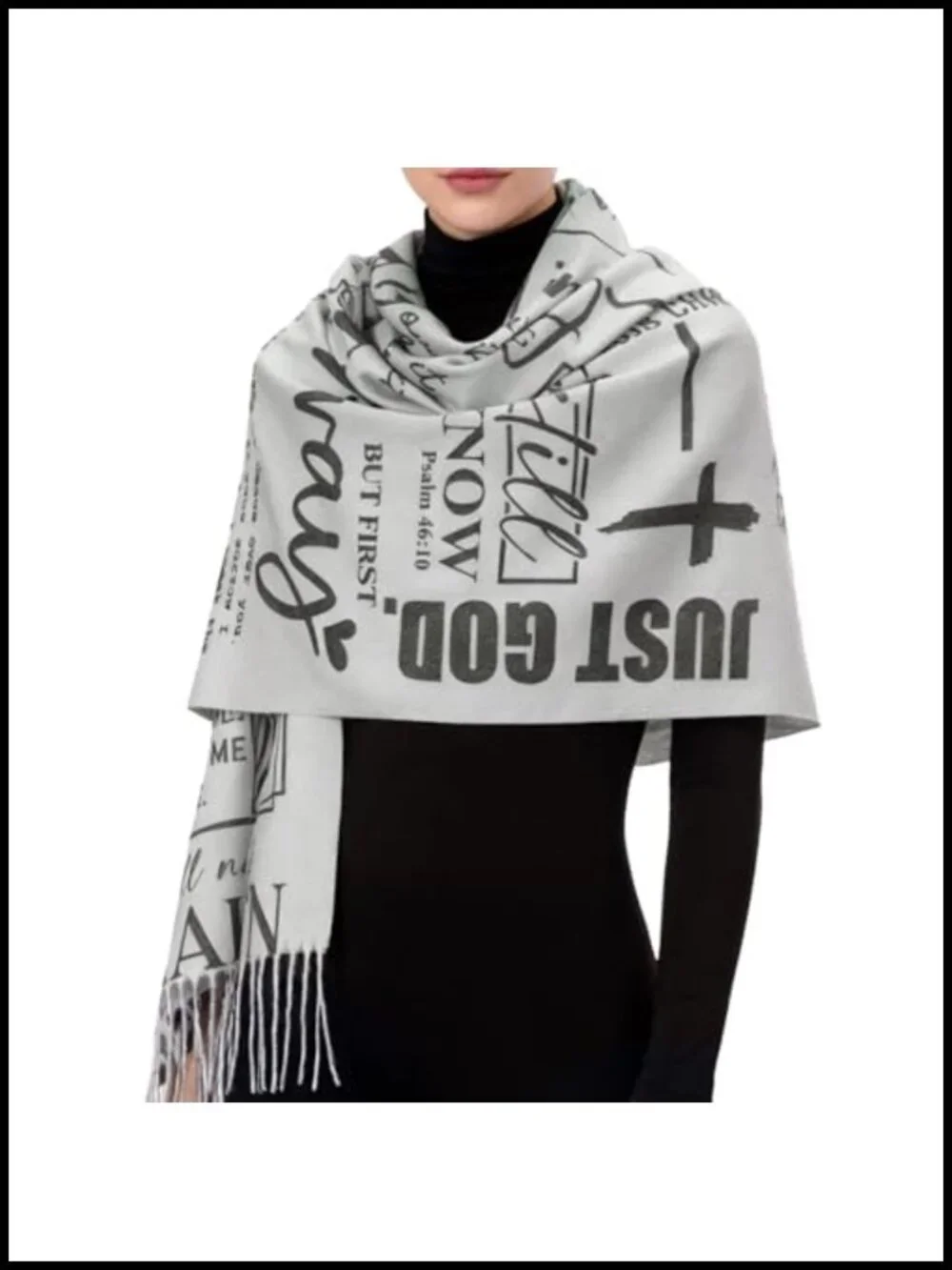 Pashmina Prayer Shawl Wrap for Women Religious Christian Gift